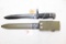 Spanish M1969 CETME Bayonet with Scabbard, blade stamped E135461B