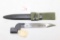 British No 9 MK I Bayonet with scabbard and canvas frog, canvas has 1952 printed on it