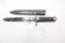 Italian Carcano WWII orginal folding bayonet with scabbard, sn#96651
