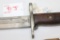 US Model 1905 Bayonet SA 1906 w/ Flaming Cannonball Mark and US 114037 w/ Model 1910 Canvas Scabbard