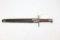 Italian Model 1891 Bayonet #AG6756 w/ Leather & Metal Scabbard