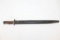 British Enfield PO7 WWII Bayonet w/ Leather and Metal Scabbard