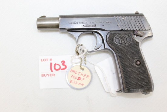 Walther Model 7, 6.35mm Sn# 29658