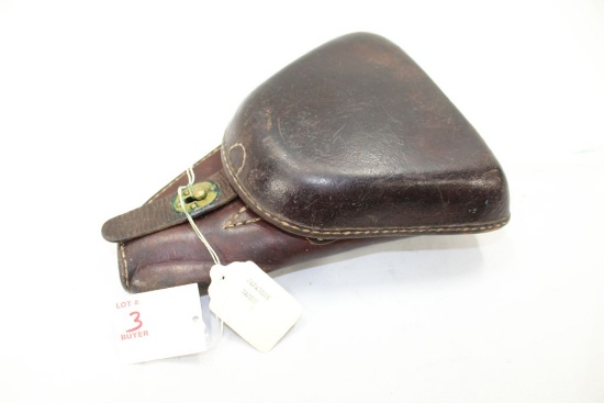 Japanese Nambu Handgun Leather Holster - Well Used