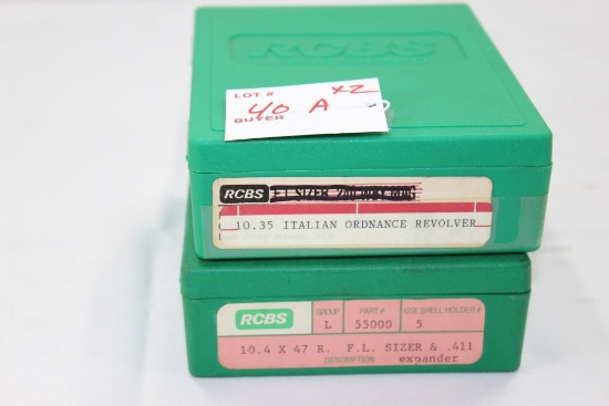 RCBS Reloading Equipment 10.35 Italian Ordinance Revolver & 10.4 x 47R Sizer/ .411 Expander Die Set