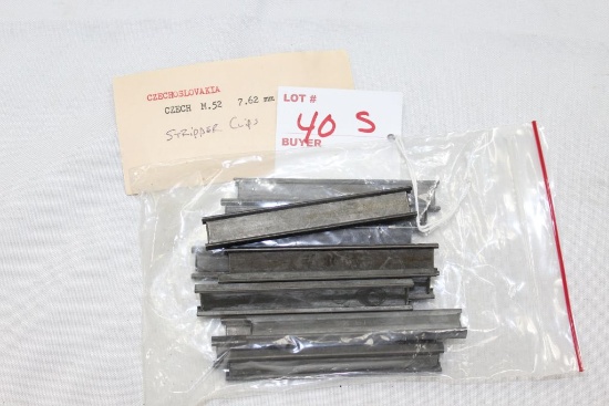 Bag of 12 Czechoslovakian M25 7.62mm Stripper Clips