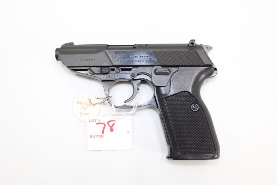 Walther Model P.5 Germany, 9mm, Semi Auto Pistol, SN: 048691, Excellent Shape, As New In Box, Fired
