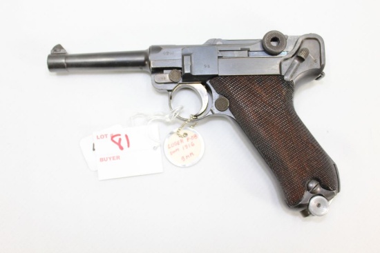 1916 Luger 9mm Sn# 9298 - w/ Matching Magazine Number