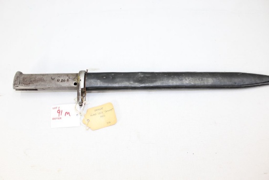 German Model 1916 Ersatz Bayonet #9060 w/ Metal Scabbard