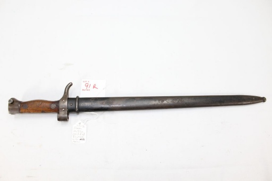 French 1892 Modified Bayonet WWI w/ Metal Scabbard
