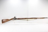 Brownbess 1776 Great Brittan reproduction Flint lock rifle with leather slingEngraved reciever stoe