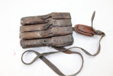 WWI Leather Waist Ammo Stick Magazine Pouches