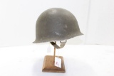 European Helmet Set, with leather liner and canvas straps,