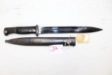 German Model 1884/98 Bayonet with scabbard, #175 on blade and scabbard, matching