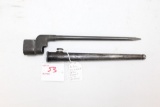 British Enfield No 4 MK II Spike rifle bayonet with scabbard