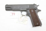 Colt 1911A1 45. Caliber US Army, Parkerized Matte Finish, 1944, arsenal rework,  labeled 