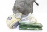 Gas Mask Kit w/ Gas Mask, Filters, etc. in Vinyl Bag