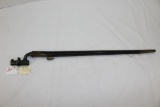 British Martini-Henry Pattern 1876 Spike Bayonet w/ Leather Scabbard
