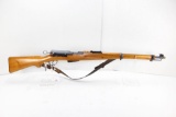 Swiss Schmidt Rubin M1911 bolt action rifle 7.5x55mm, has muzzle cap, leather sling reciever bolt an