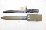 Spanish M1969 CETME Bayonet with Scabbard, blade stamped E135461B