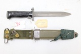 US Type M5 Bayonet (1955) with Scabbard stamped USM8A1 WD
