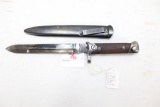 Italian Carcano WWII orginal folding bayonet with scabbard, sn#96651