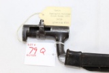 Spanish Remington Rolling Block M1871 Spike Bayonet w/ Leather Scabbard