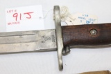 US Model 1905 Bayonet SA 1906 w/ Flaming Cannonball Mark and US 114037 w/ Model 1910 Canvas Scabbard
