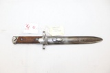 Italian M1938 Carcano Bayonet Non-Folding w/ Metal Scabbard