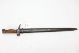 French 1892 Modified Bayonet WWI w/ Metal Scabbard