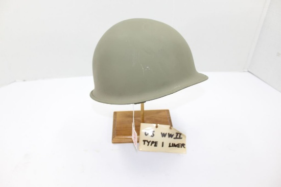 US WWII Type 1 liner, Soldier Steel Helmet (COMBAT) TYPE 1 DSA 100-6gC-2004