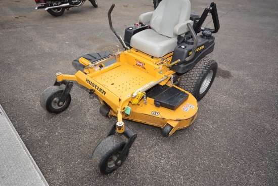 Hustler 60" Cut Lawn Mower, 724 Hours, Dual Tanks, FX730V Kawasaki Motor, Roll Bar, Good Tires, Runs