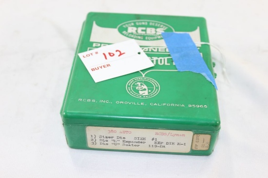 RCBS/Lyman .380 Auto Die Set - Sizer Die, Die M Expander, Die U Seater