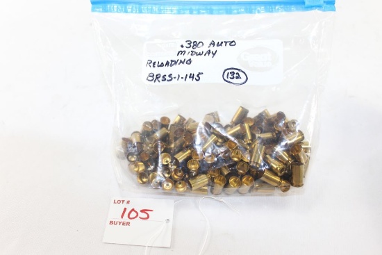 Midway .380 Auto new unfired brass, stc 132 cases