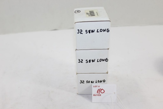 .32 S&W Long, Remington Brass 3 boxes stc 100 cases each x3 bid