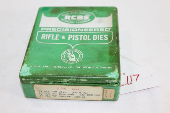 Lyman reloading dies, .30-06- Die W Sizer, Die N Expander, Die U Seater