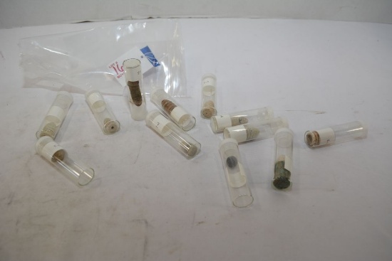 projectiles believed to be prior to world war 1 (civil war?) in specimen tubes or possibly battle fi
