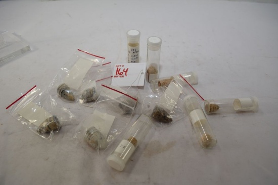 projectiles believed to be prior to world war 1 (civil war?) in specimen tubes or possibly battle fi