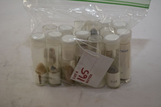 projectiles believed to be prior to world war 1 (civil war?) in specimen tubes or possibly battle fi
