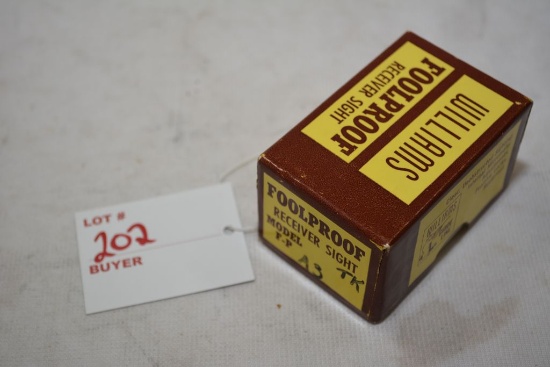 Williams Foolproof receiver sight Model F-P A3 TK appears to be NOS