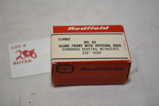 Redfield No.65 Globe front with integral base Standard Dovetail with inserts .316 high appears to be