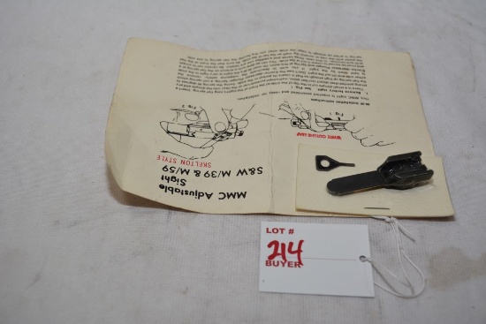 MMC Adjustable sight S&W M/39 & m/59 Skelton style appears to be NOS