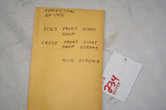 Remington XP-100 gun parts front sight ramp screws plug screws