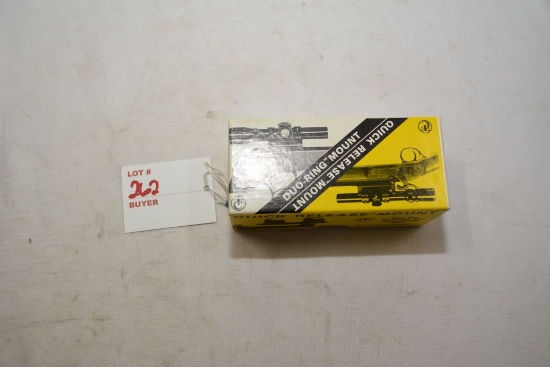 Duo Ring Mount QR rings fits Thompson Contender Carbine No. 9955