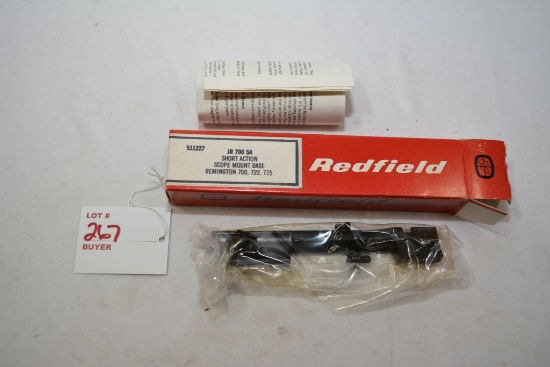 Redfield JR700 SA short action scope mount base Remington 700 722 725