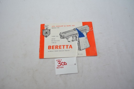 Barretta pocket pistol promotional flyer