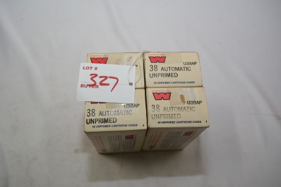 200 rounds of unfired unprimed 38 automatic brass