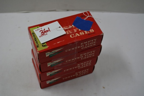 Remington New Old Stock; 30 Luger Primed Brass Cases; 80 Rounds