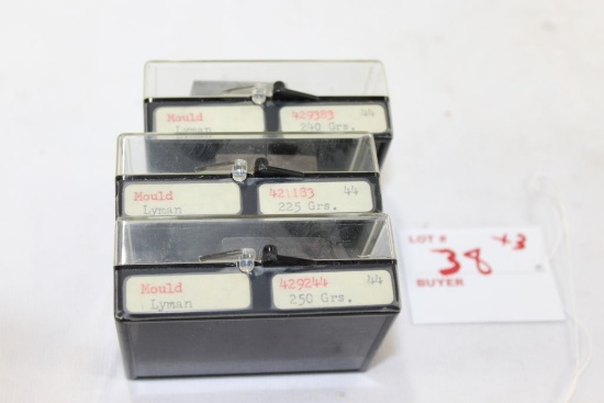 Lyman Bullet Moulds, .44cal - 240gr, 225gr, 250gr  x3 bid