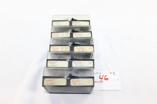 Lyman Bullet Moulds, .32 cal - 95gr, 84gr, 93gr, 77gr, 84gr,  x5 bid